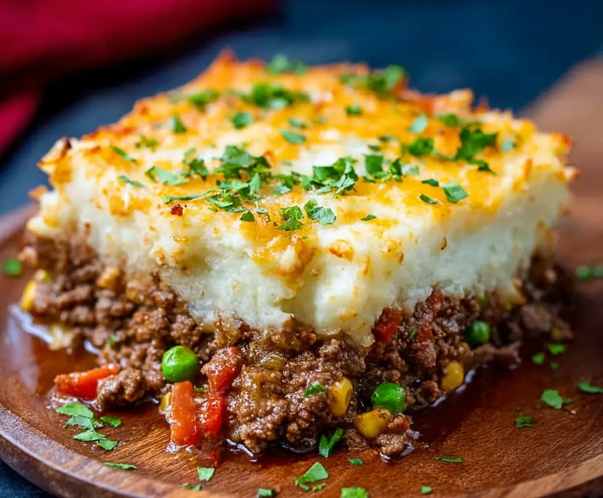 Ground Beef Shepherd’s Pie with Creamy Mashed Potato Topping