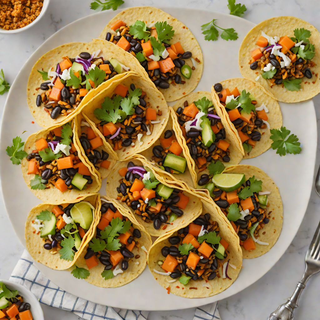 Spicy Rental Carrot and Black Bean Tacos