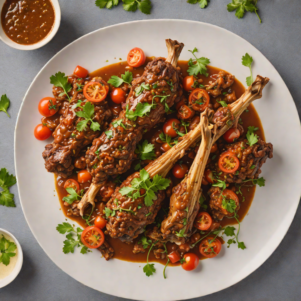 Garam Masala Braised Lamb Shanks with Tomato and Ginger