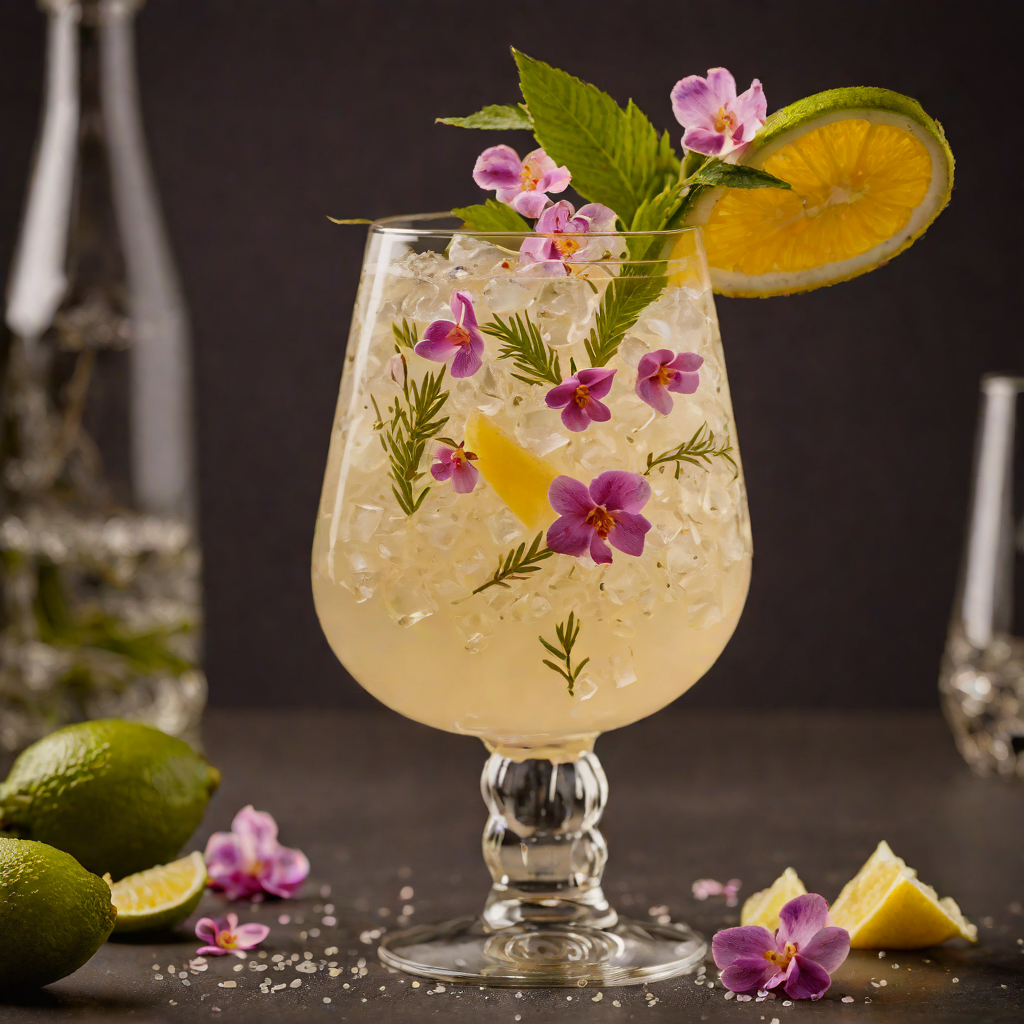 Tropical Gin Blossom Fizz