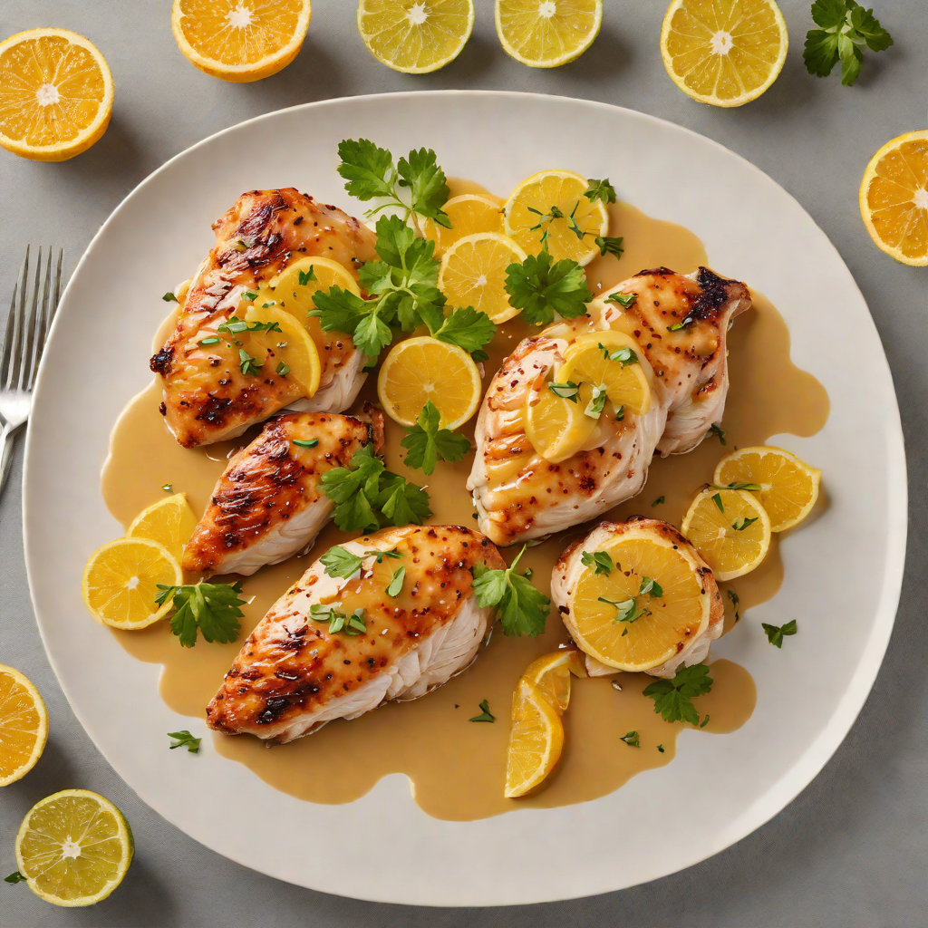 Pan-Seared Chicken with Half-Glazed Citrus Sauce