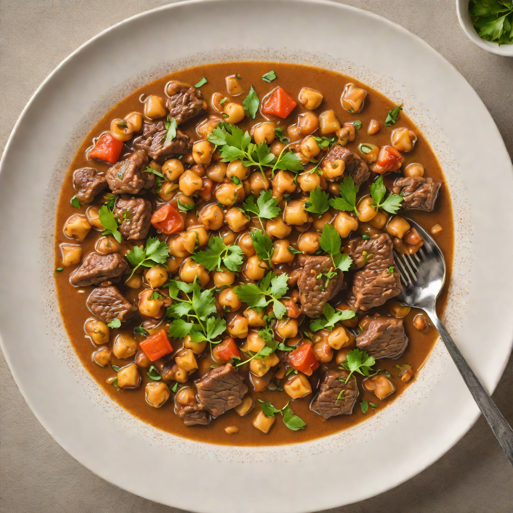 Half-Infused Spiced Lamb and Chickpea Stew