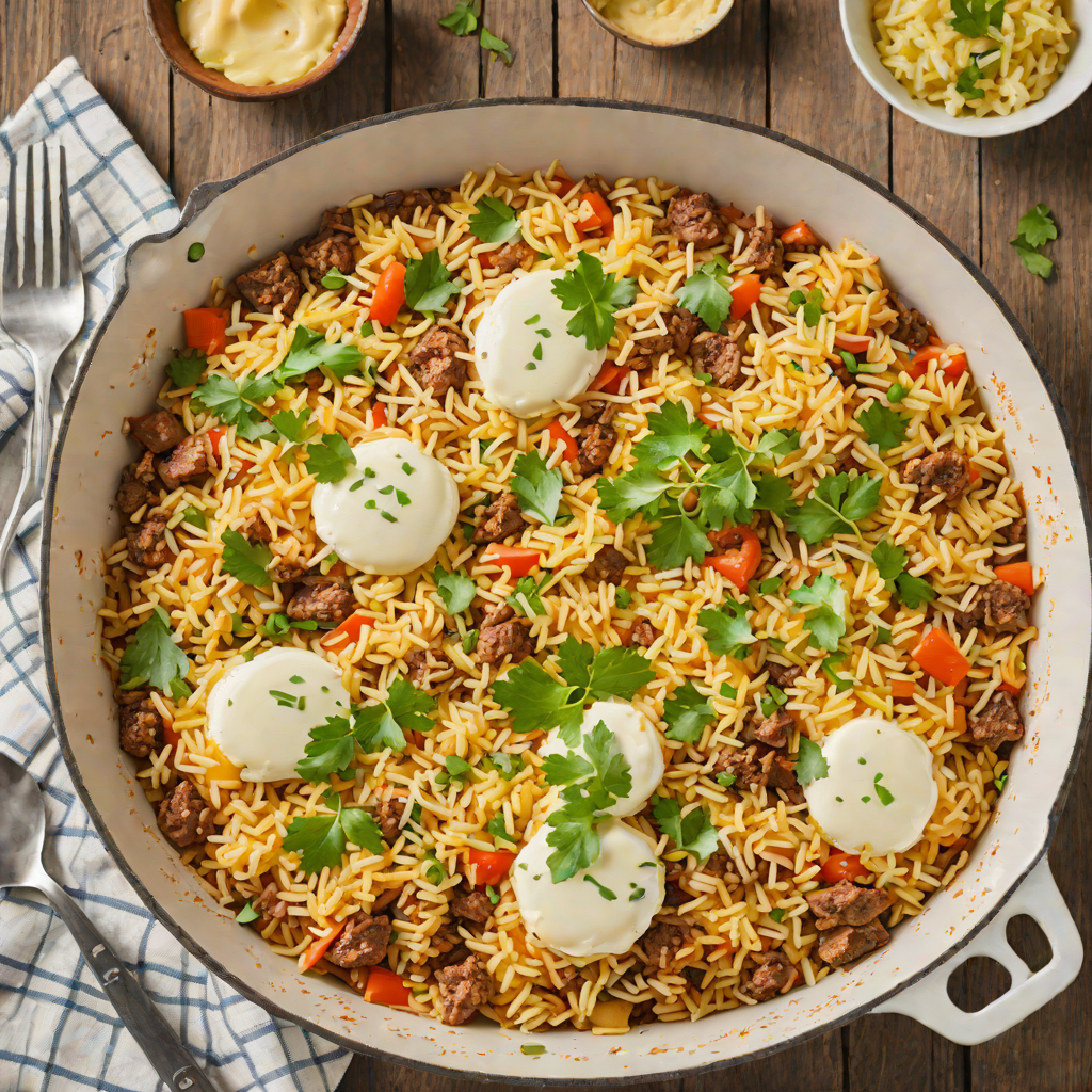 One-Pan Cheesy Beef and Rice Skillet