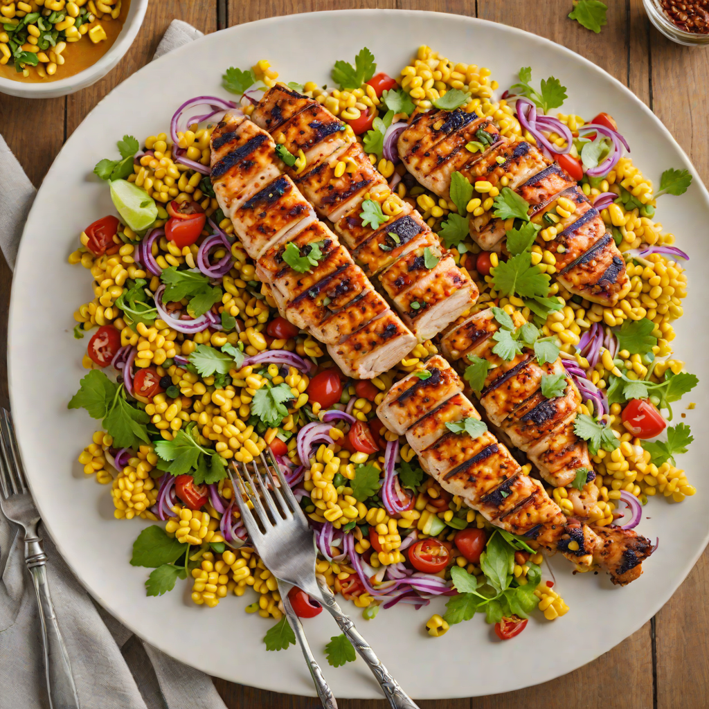 Grilled Cajun-Spiced Chicken with Smoky Roasted Corn Salad