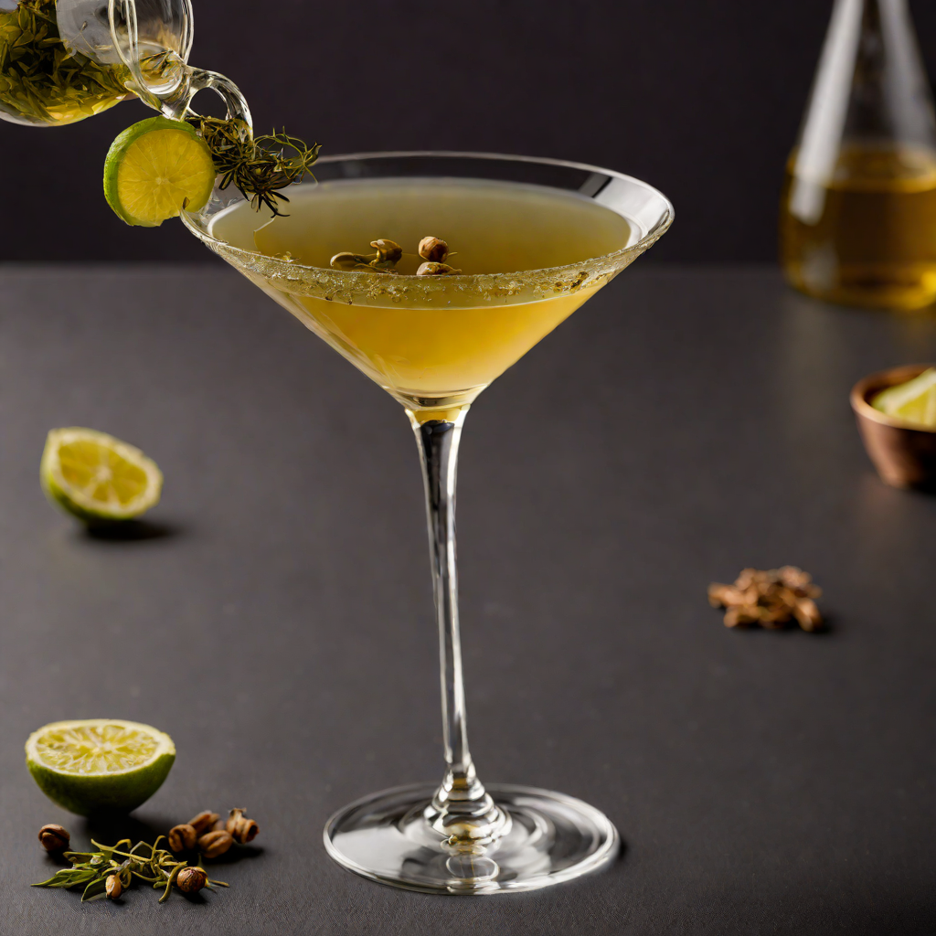 Smoked Green Tea Gin Martini