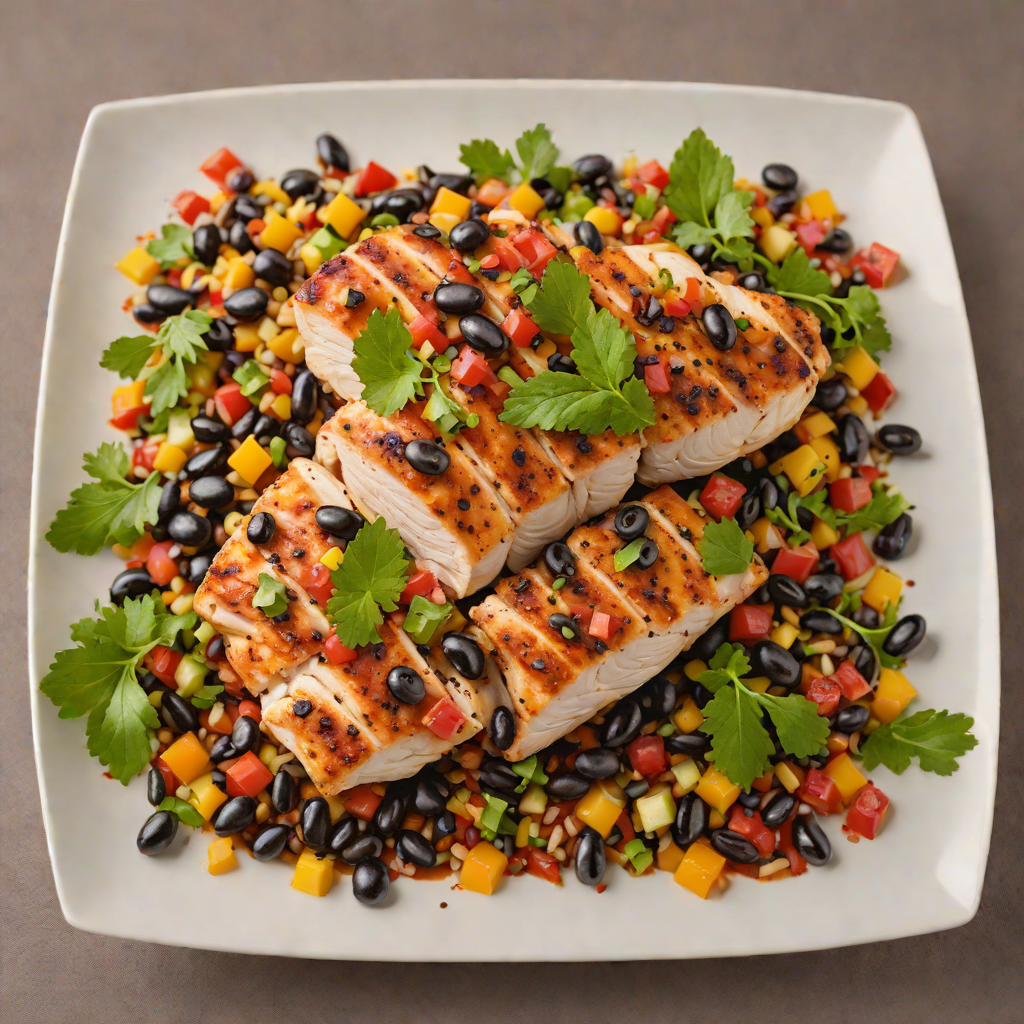 Pan-Seared Chicken with Smoked Paprika and Black Bean Salsa