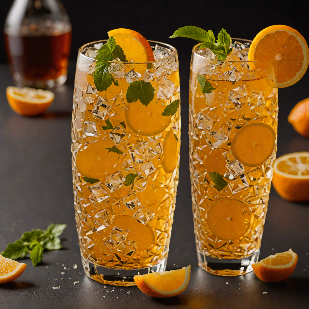 Amaro and Soda Highball with Fresh Orange