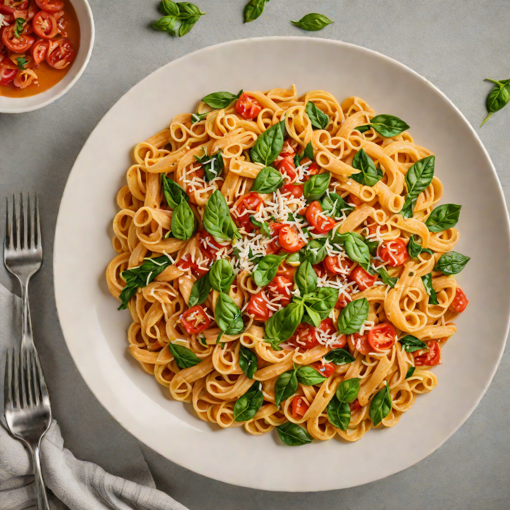 One-Pot Creamy Tomato Pasta with Hidden Spinach