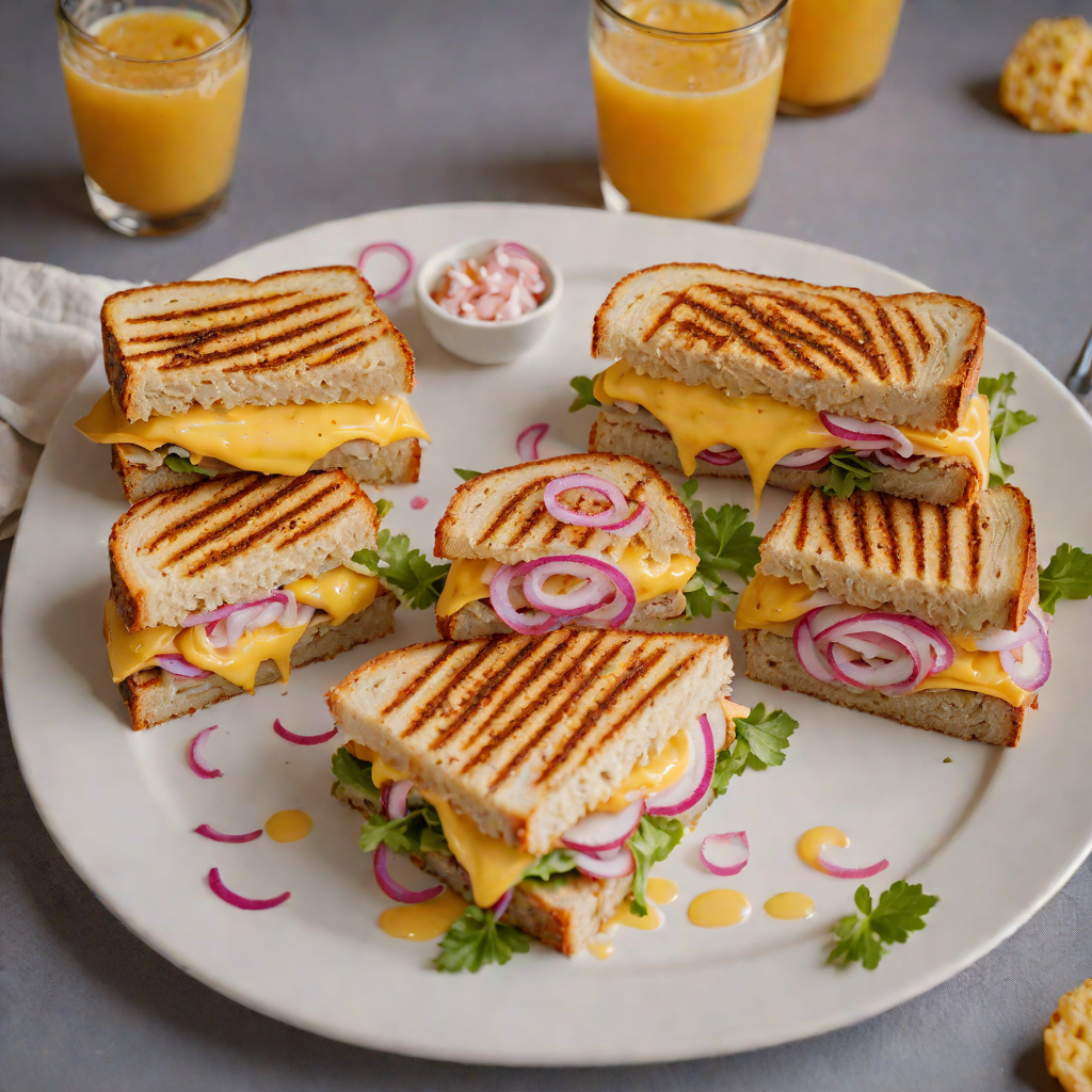 Grilled Rockwell Sandwich with Pickled Onions and Cheddar