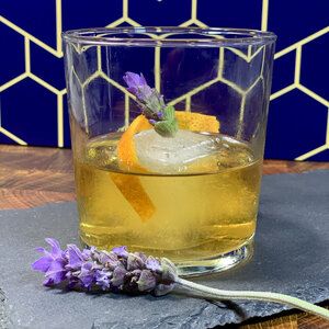 Honey-Lavender Bourbon Old Fashioned