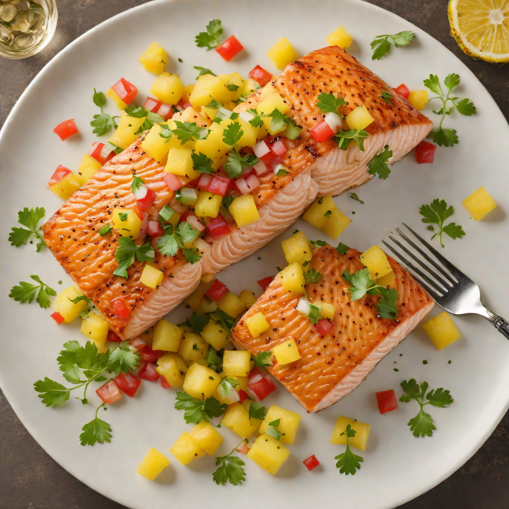 Pan-Seared Salmon with Pineapple Salsa