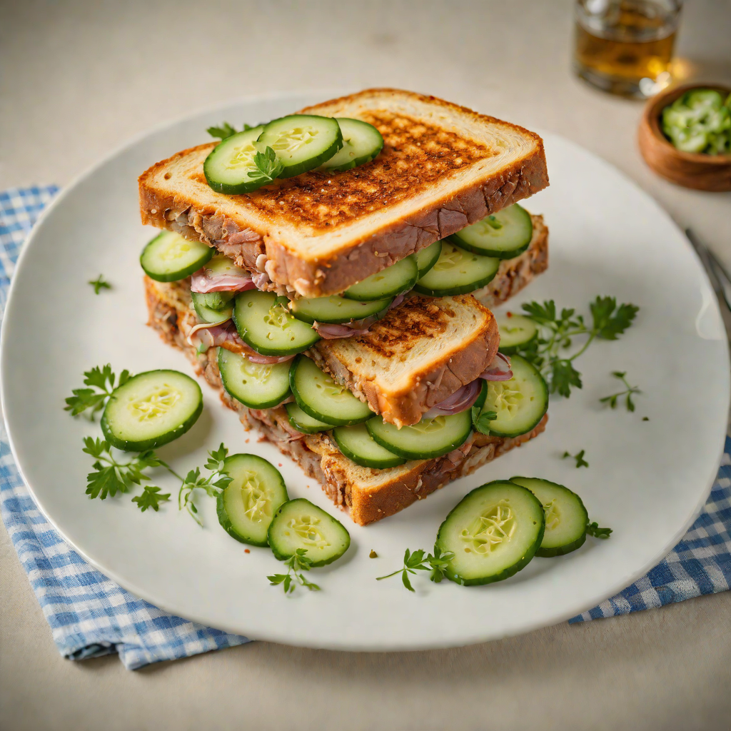 Grilled Rockwell-Style Sandwich with Pickled Cucumber