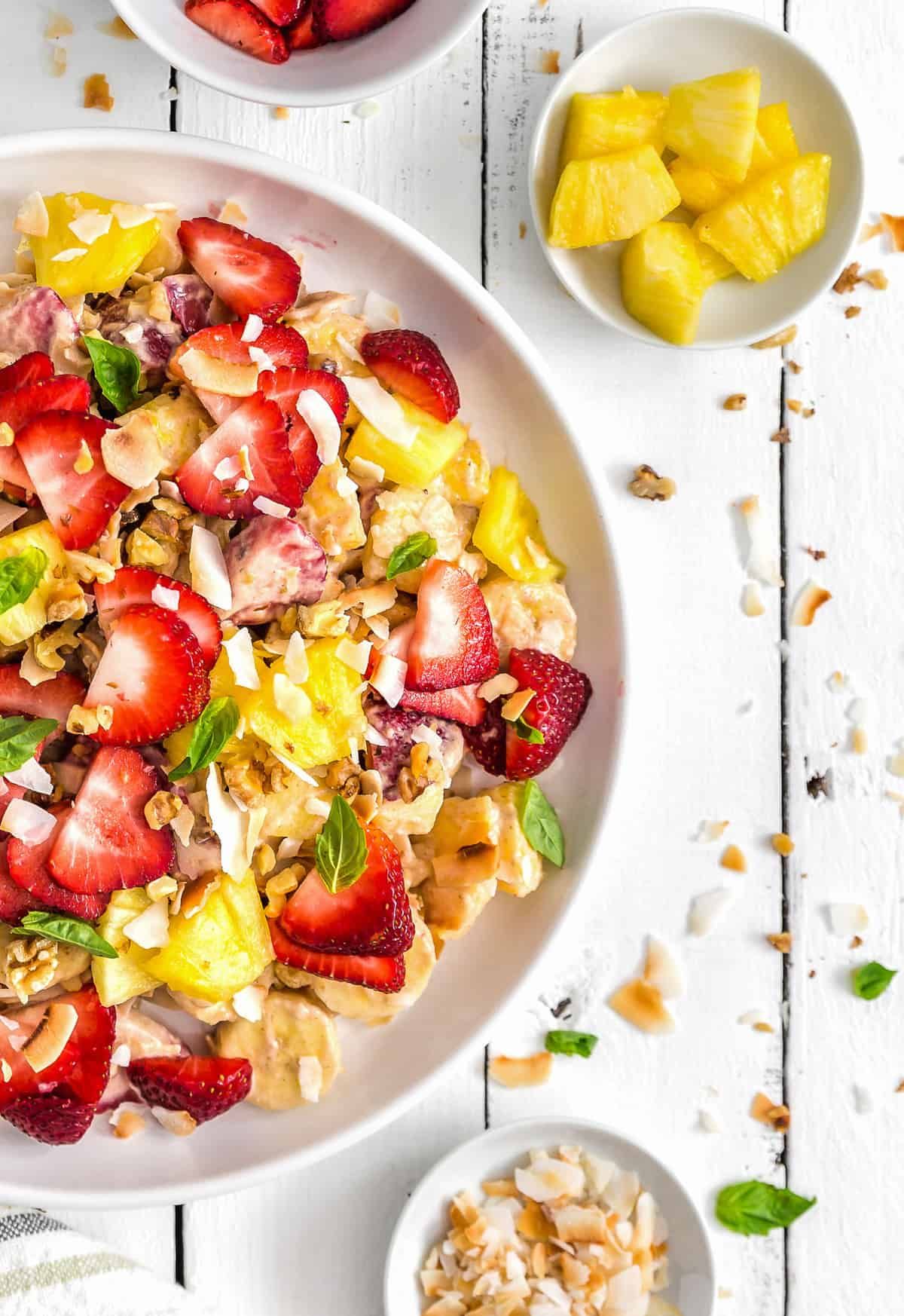 Tropical Tiki Fruit Medley with Coconut-Lime Dressing