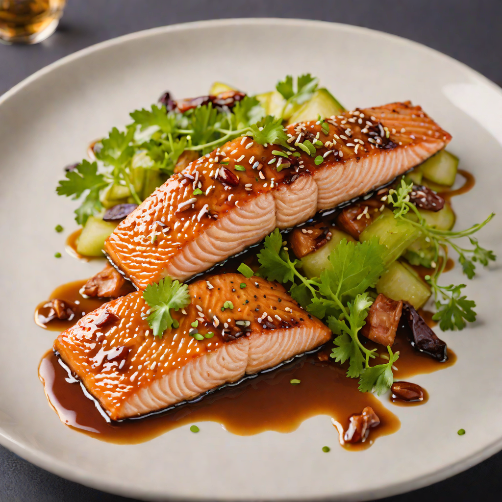 Miso-Sour Tamarind Glazed Salmon