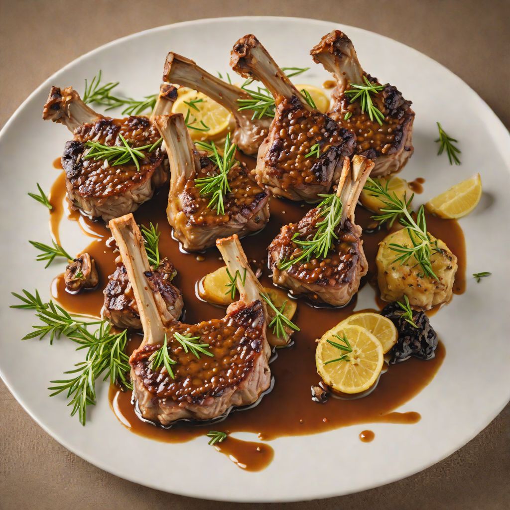 Herb-Roasted Lamb Chops with Garlic and Rosemary Jus