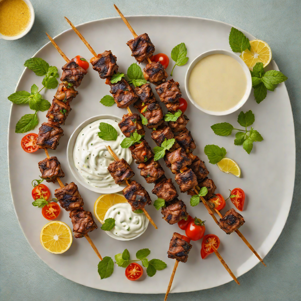 Grilled Moroccan-Spiced Lamb Kebabs with Mint Yogurt