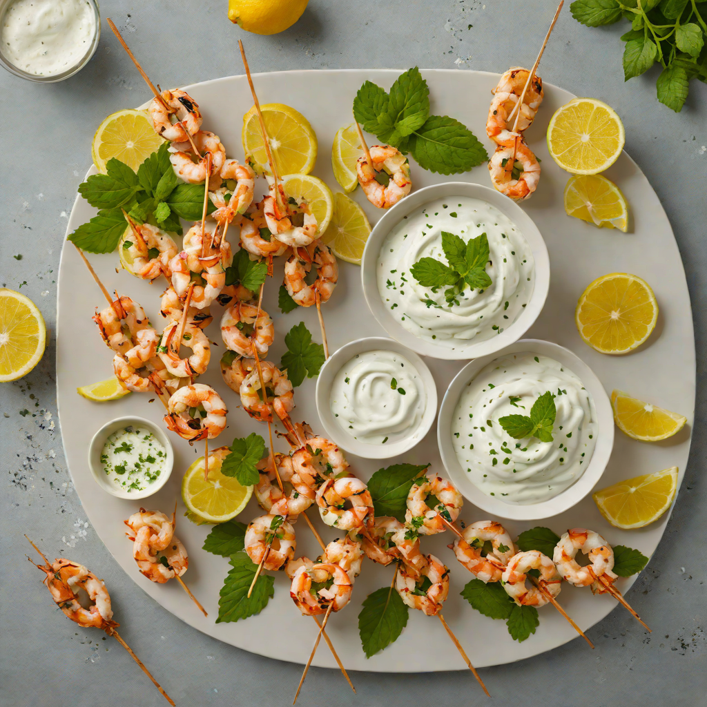 Citrus-Infused Grilled Shrimp Skewers with Mint Yogurt Dip