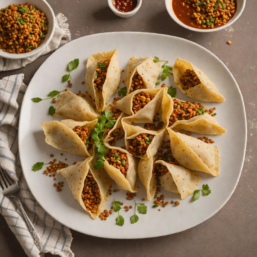 Steamed Injera Dumplings with Lentil and Berbere Filling