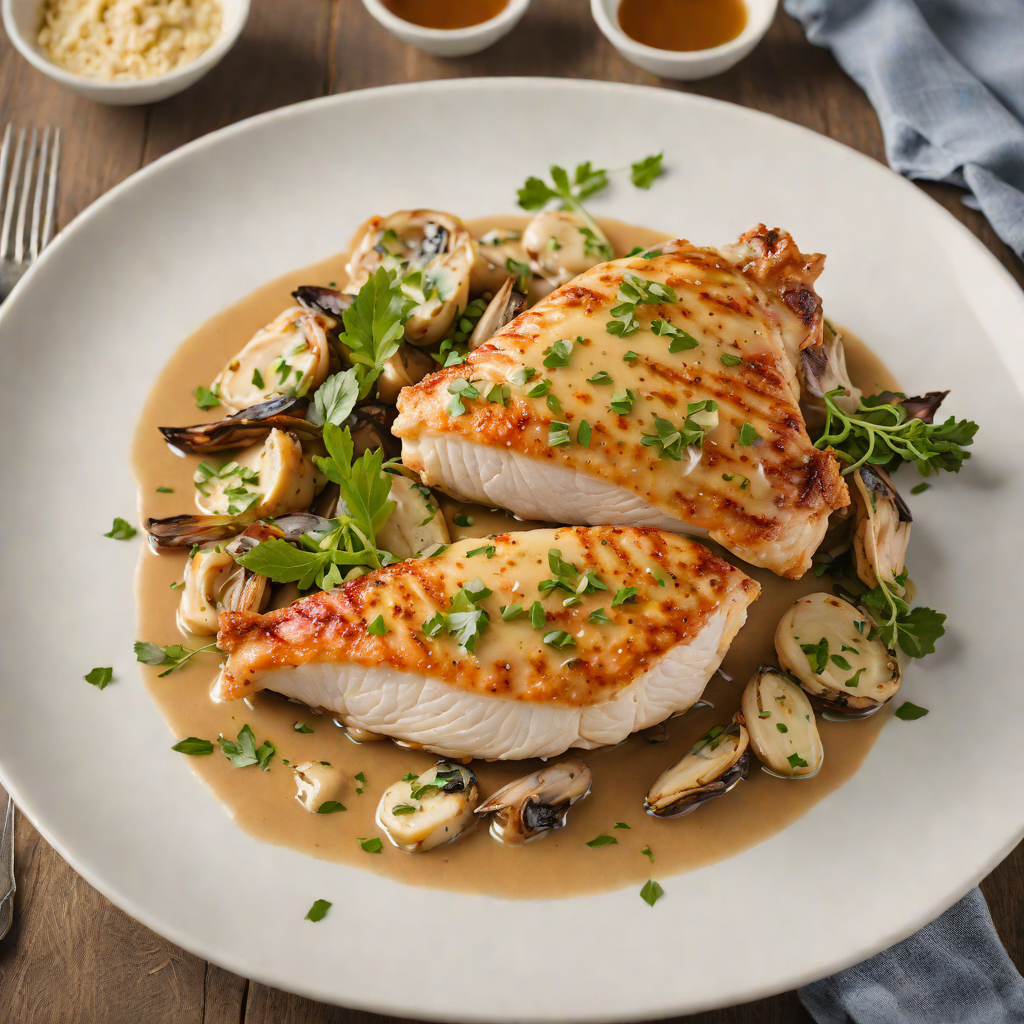 Pan-Seared Chicken with Bay House Oyster Butter Sauce