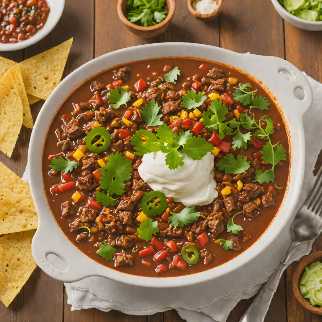 Texan-Style Beef Chili with Roasted Poblano Peppers