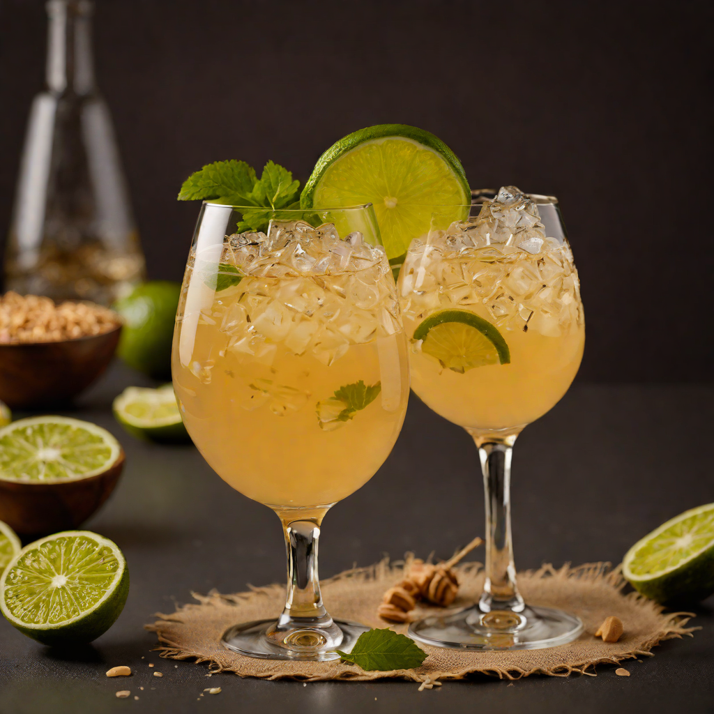 Blended Tropical Rum Sour with Honey and Lime