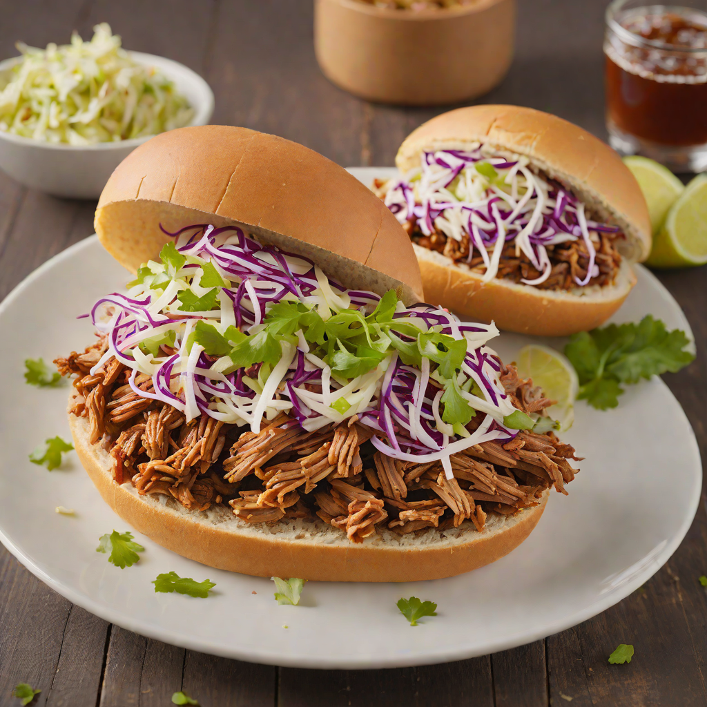 Southern-Style Pulled Pork Sandwich with Tangy Slaw