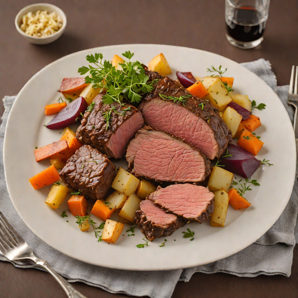 Slow-Cooked Beef Chuck Roast with Root Vegetables