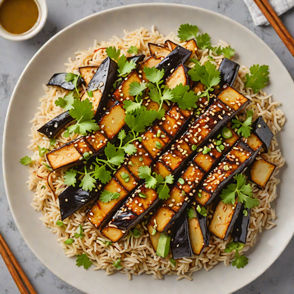 Vegan Miso-Glazed Eggplant Donburi Bowl