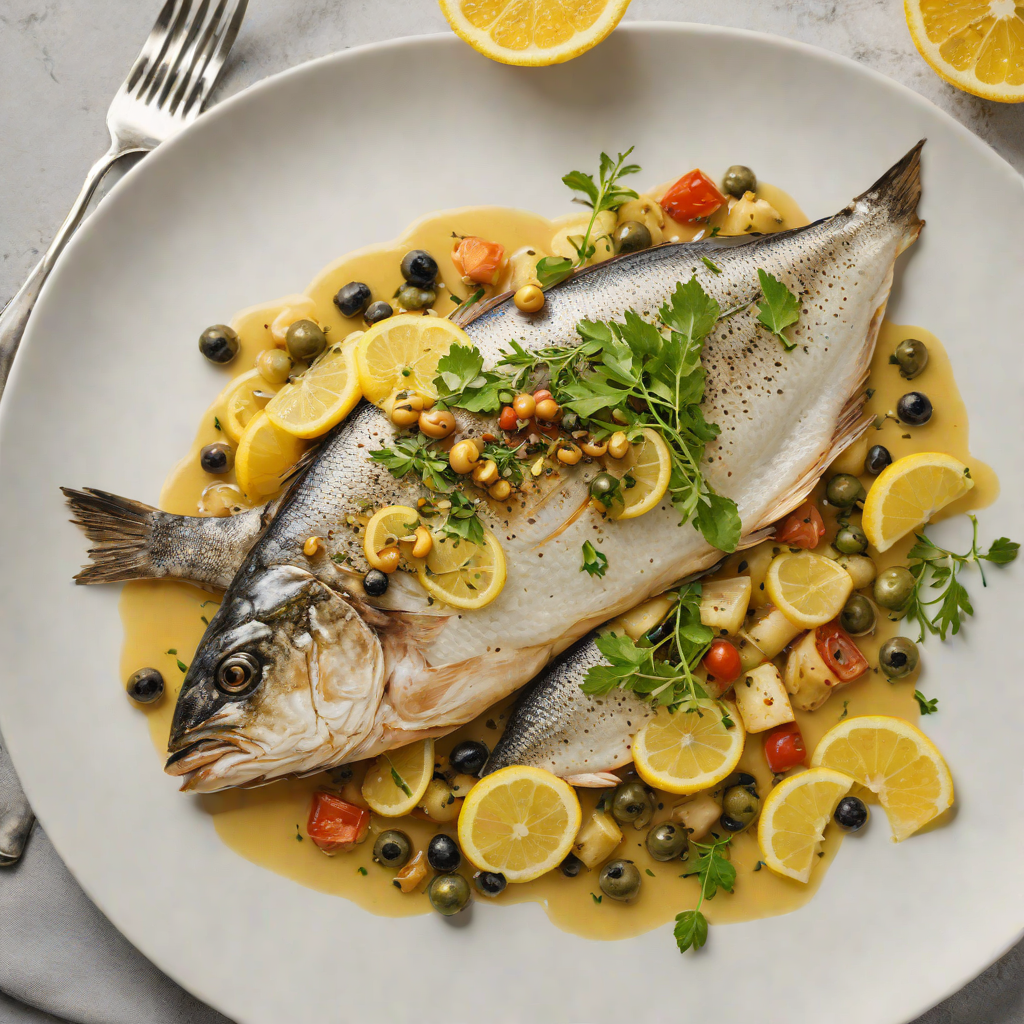 Pan-Seared Sea Bream with Olive Oil and Lemon Caper Sauce