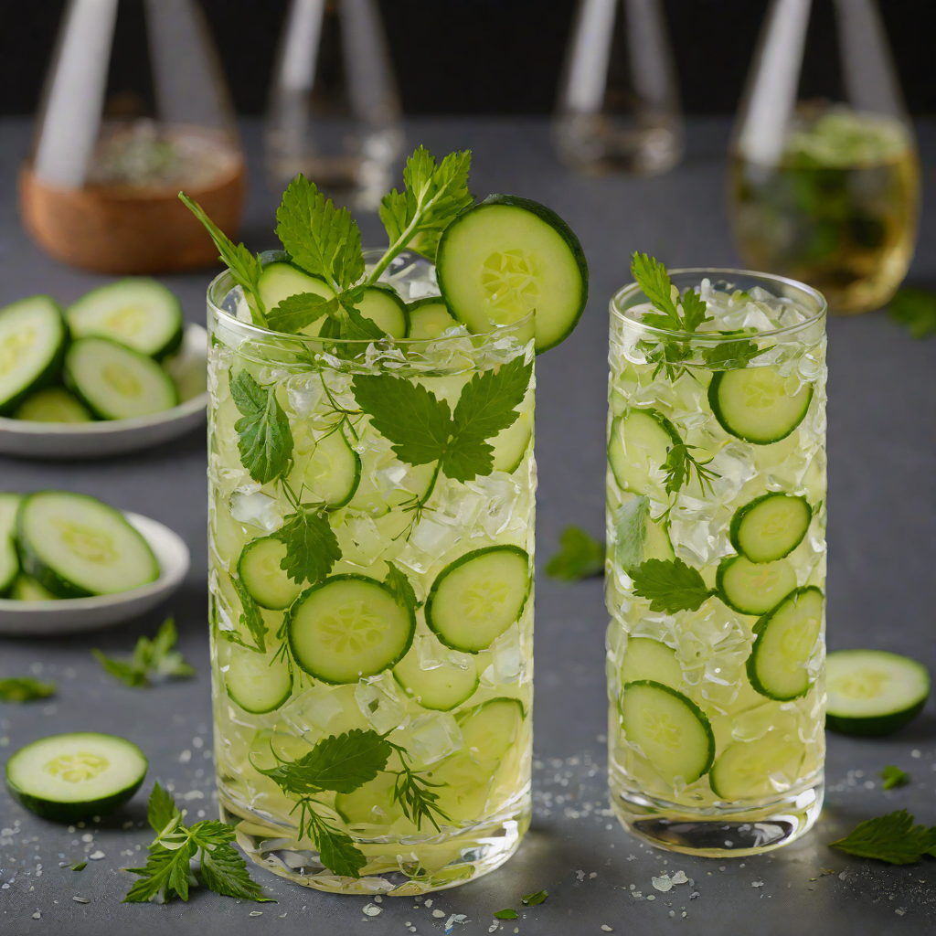 Herb-Pressed Gin and Cucumber Cooler
