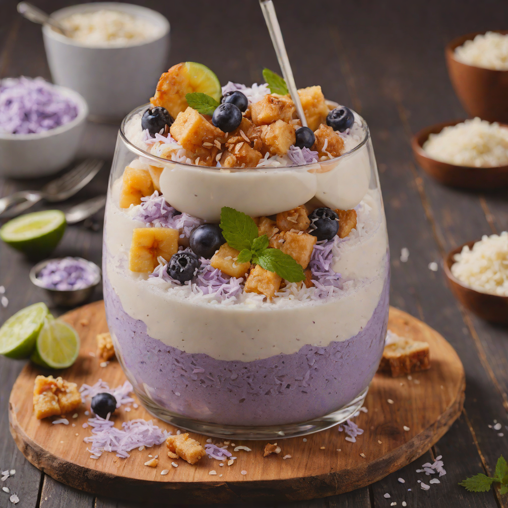 Chilled Halo-Halo with Ube and Coconut Milk