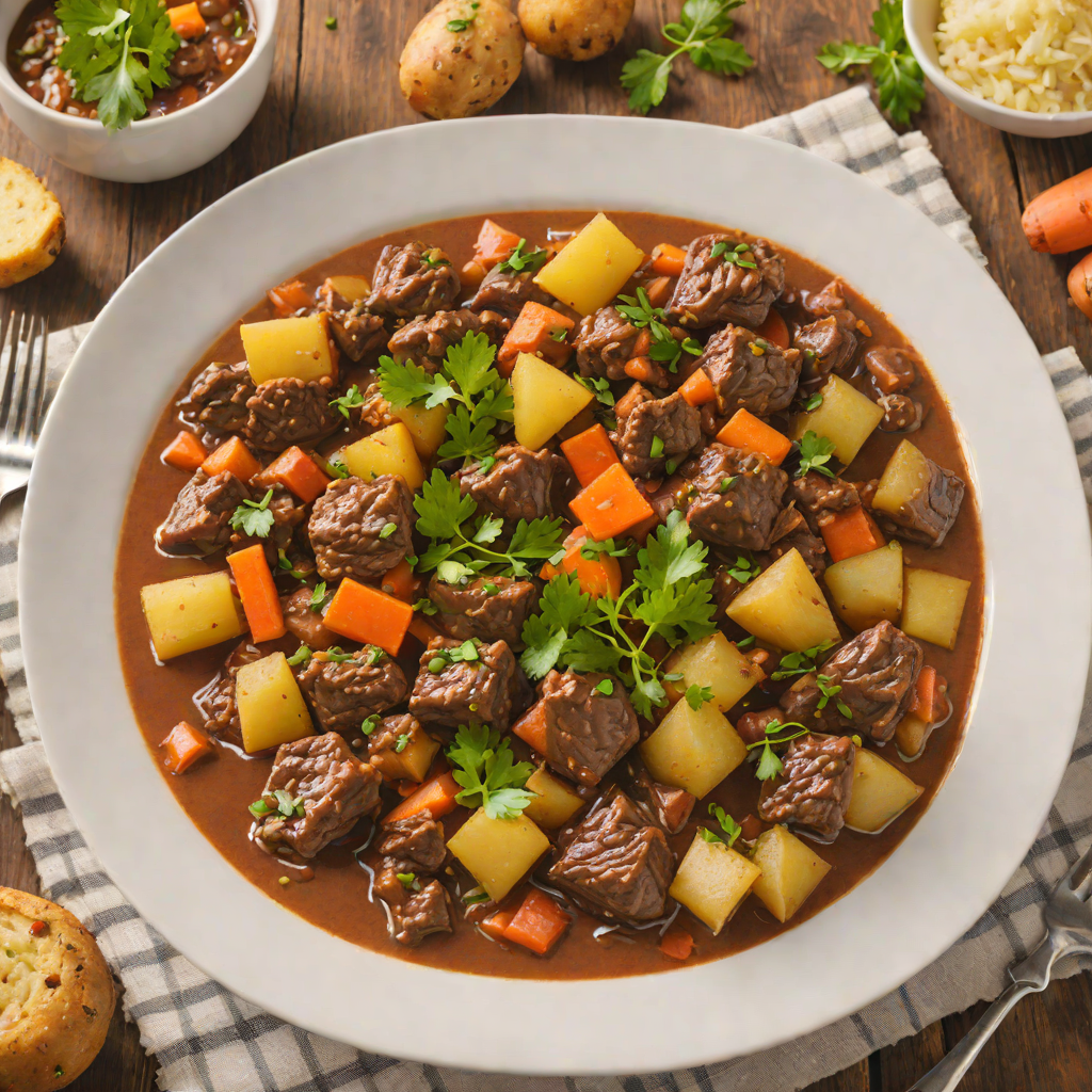 Slow-Simmered Kenyan Beef Stew with Potatoes and Carrots