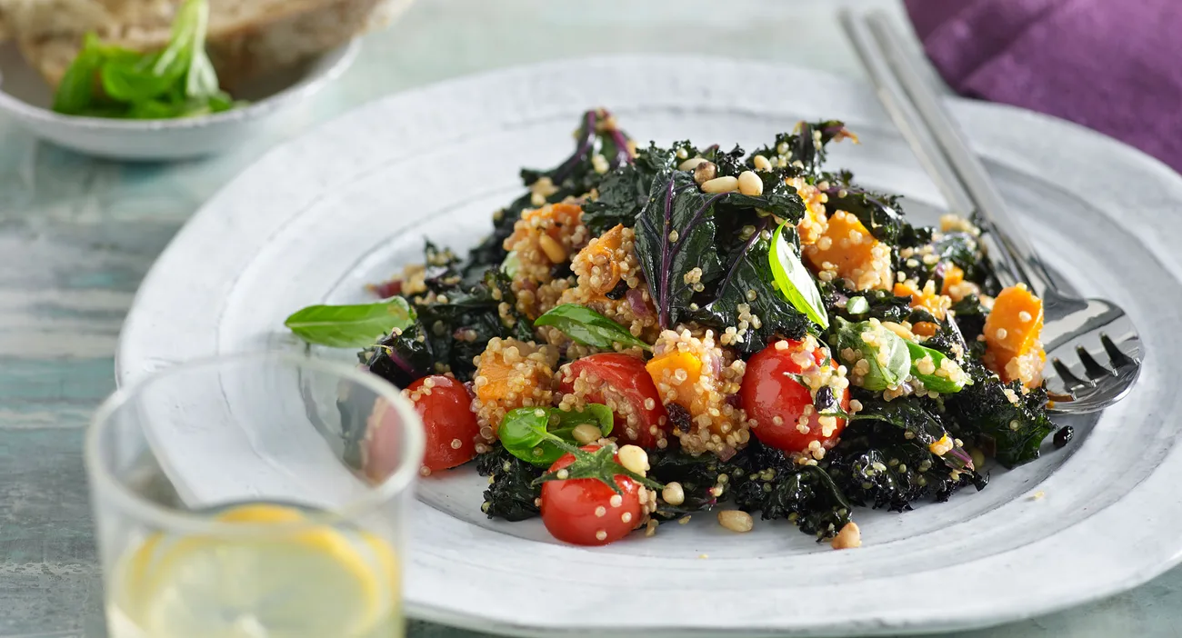 Turmeric-Infused Kale & Pumpkin Seed Salad