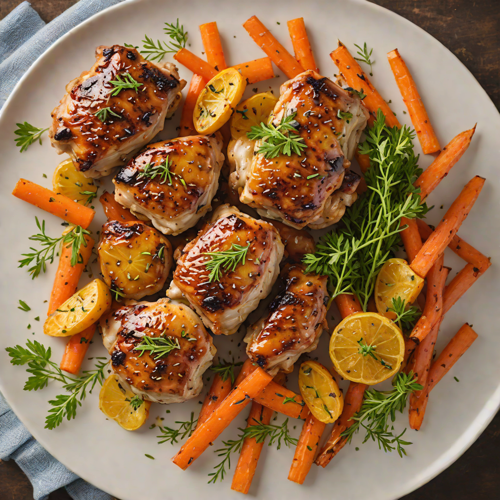 Honey-Glazed Chicken Thighs with Roasted Carrots and Thyme