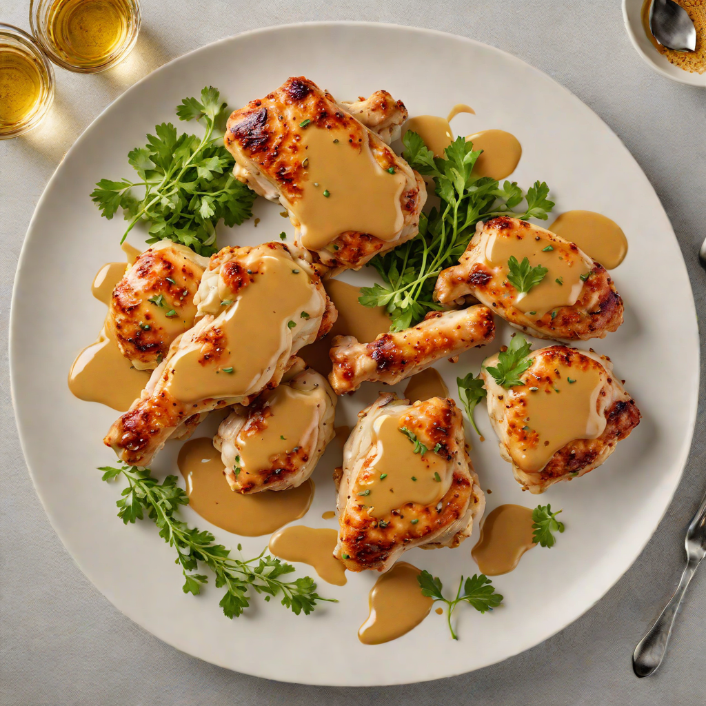 Crispy Pan-Seared Chicken with Honey-Mustard Glaze