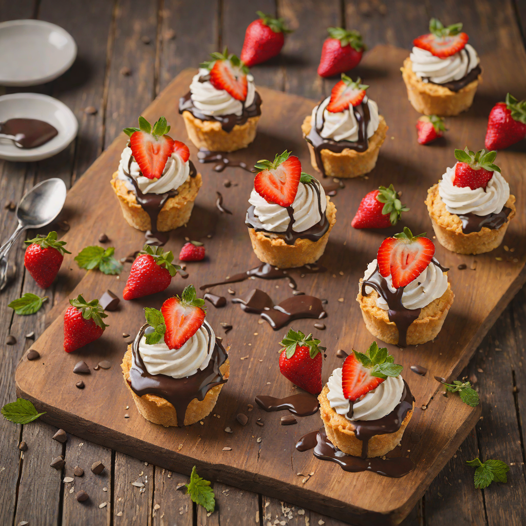 Chocolate-Dipped Strawberry Shortcake Cups