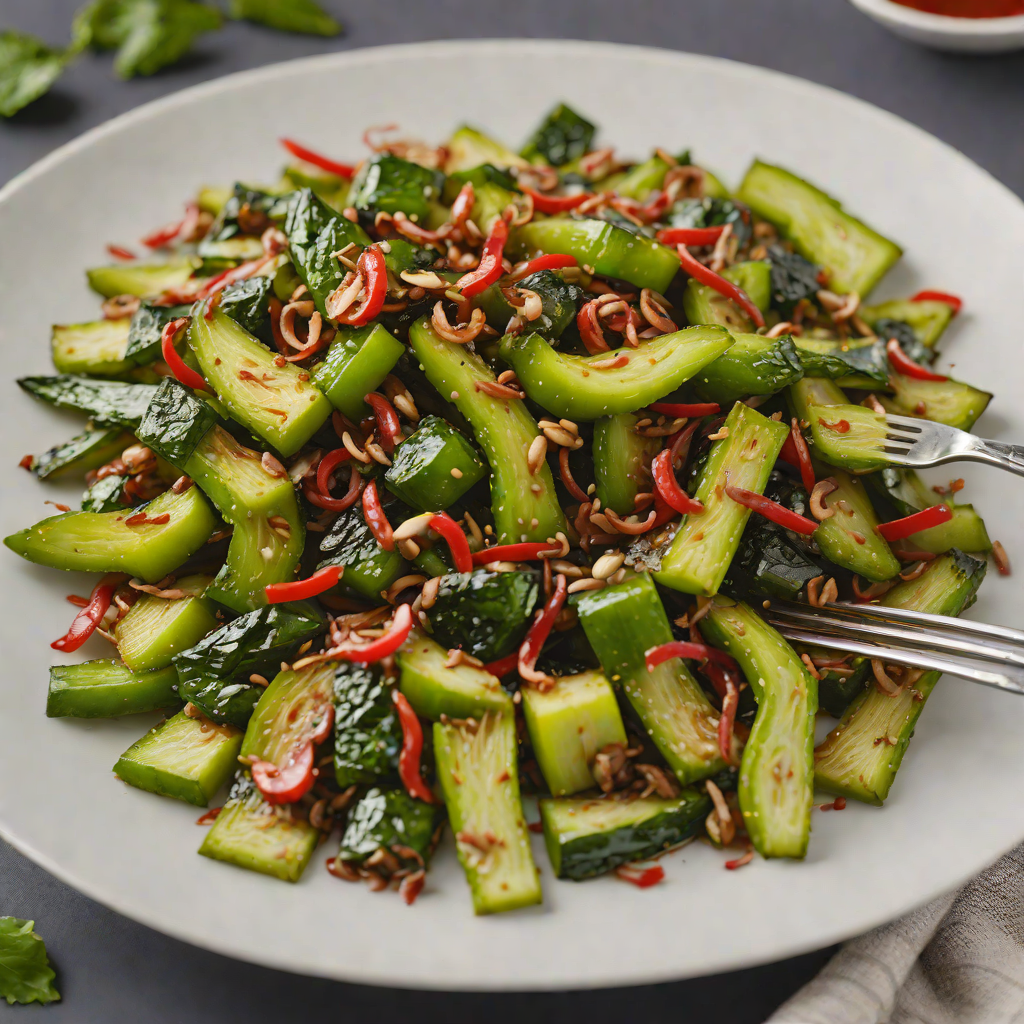 Roasted Bitter Gourd Stir-Fry with Garlic and Chili