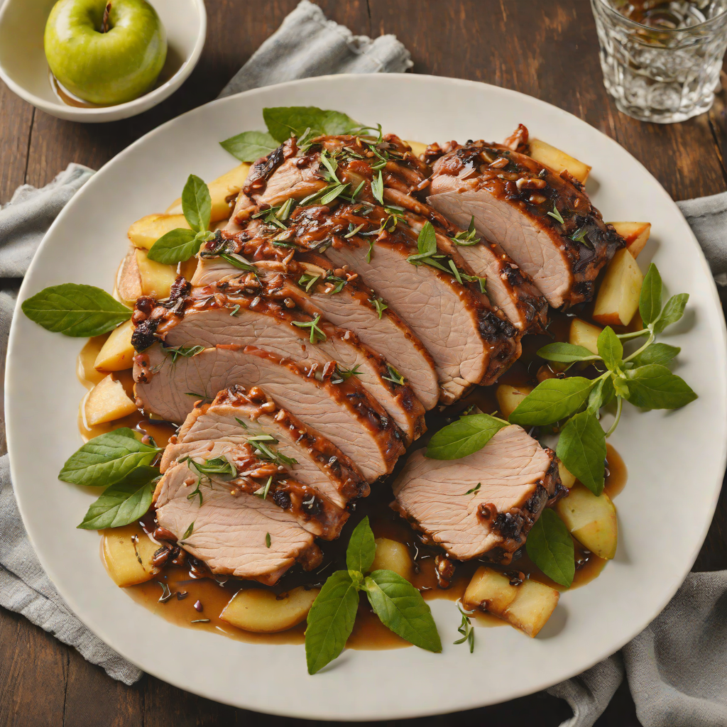 Oven-Roasted Pork Shoulder with Apple and Sage Glaze