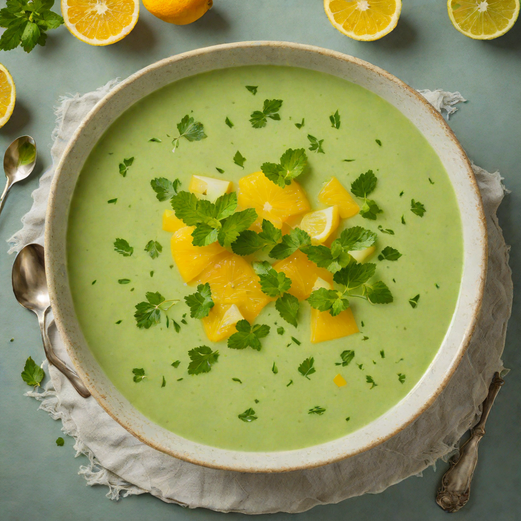 Citrus-Mint Chilled Cucumber Soup
