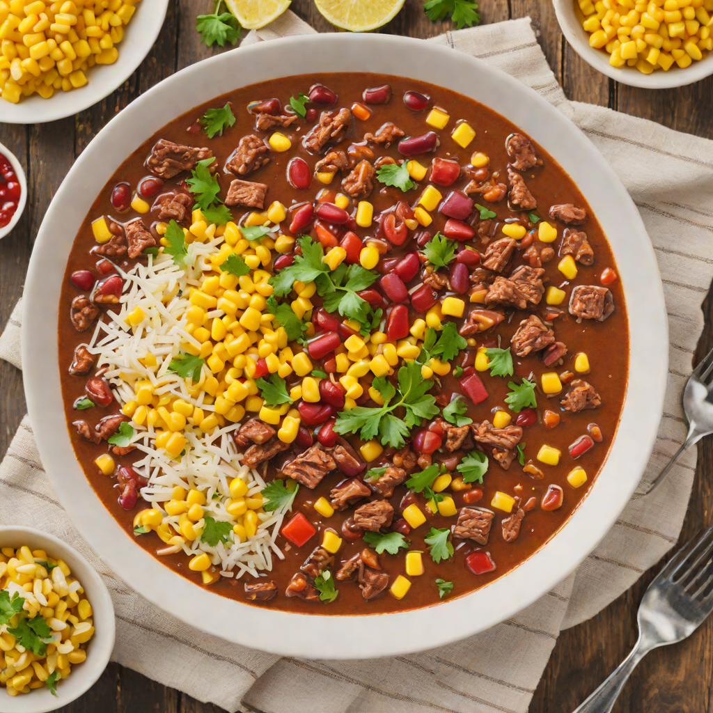 Slow Cooker Beef Chili with Red Beans and Corn