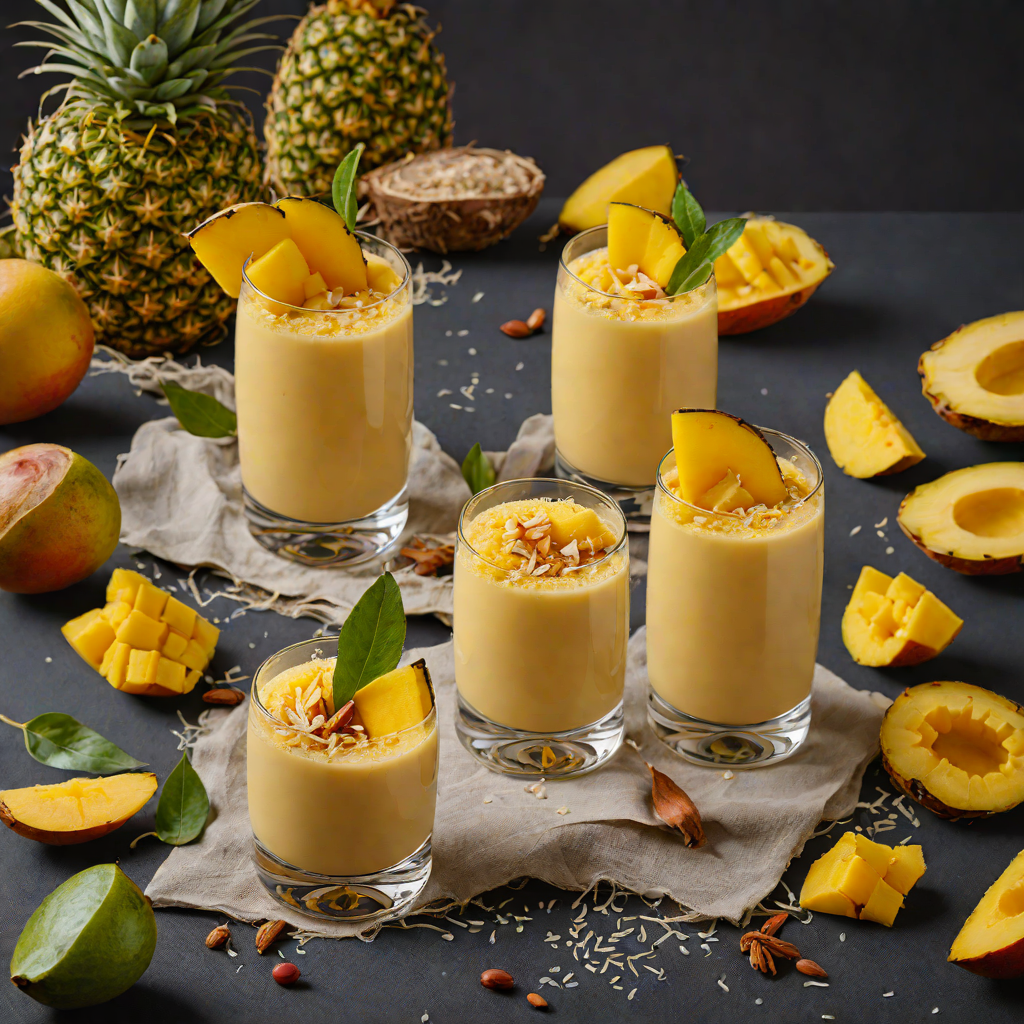 Mango-Pineapple Smoothie with Coconut and Turmeric