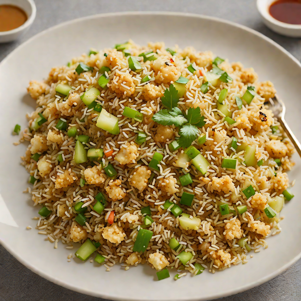 Stir-Fried Cauliflower Rice with Ginger and Sesame