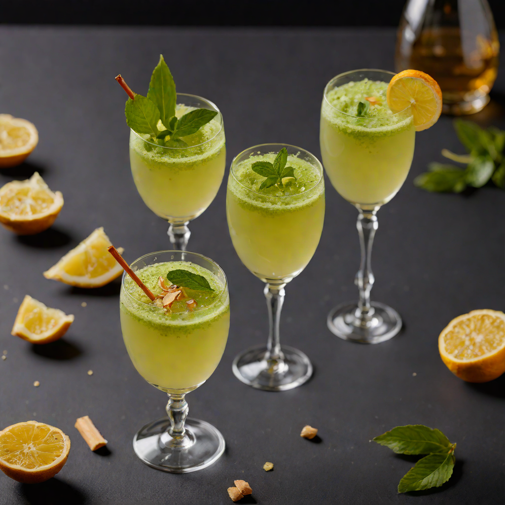 Ginger Matcha Sparkler with Yuzu and Honey