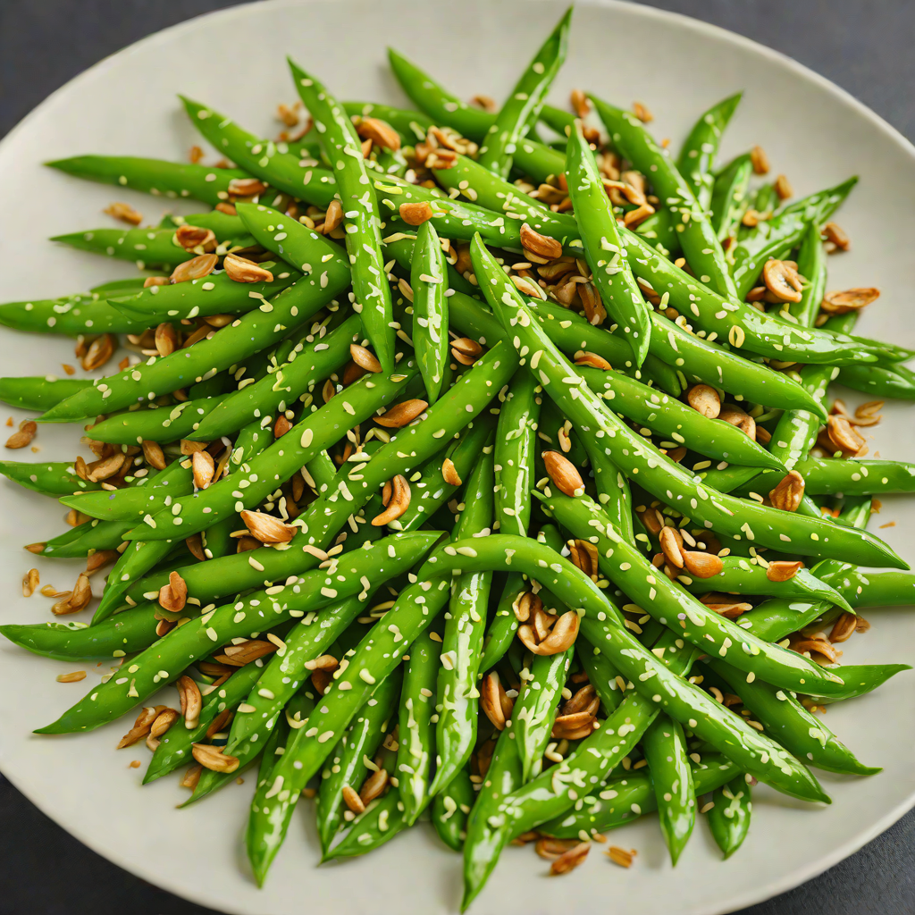 Stir-Fried Garlic Snow Peas with Sesame