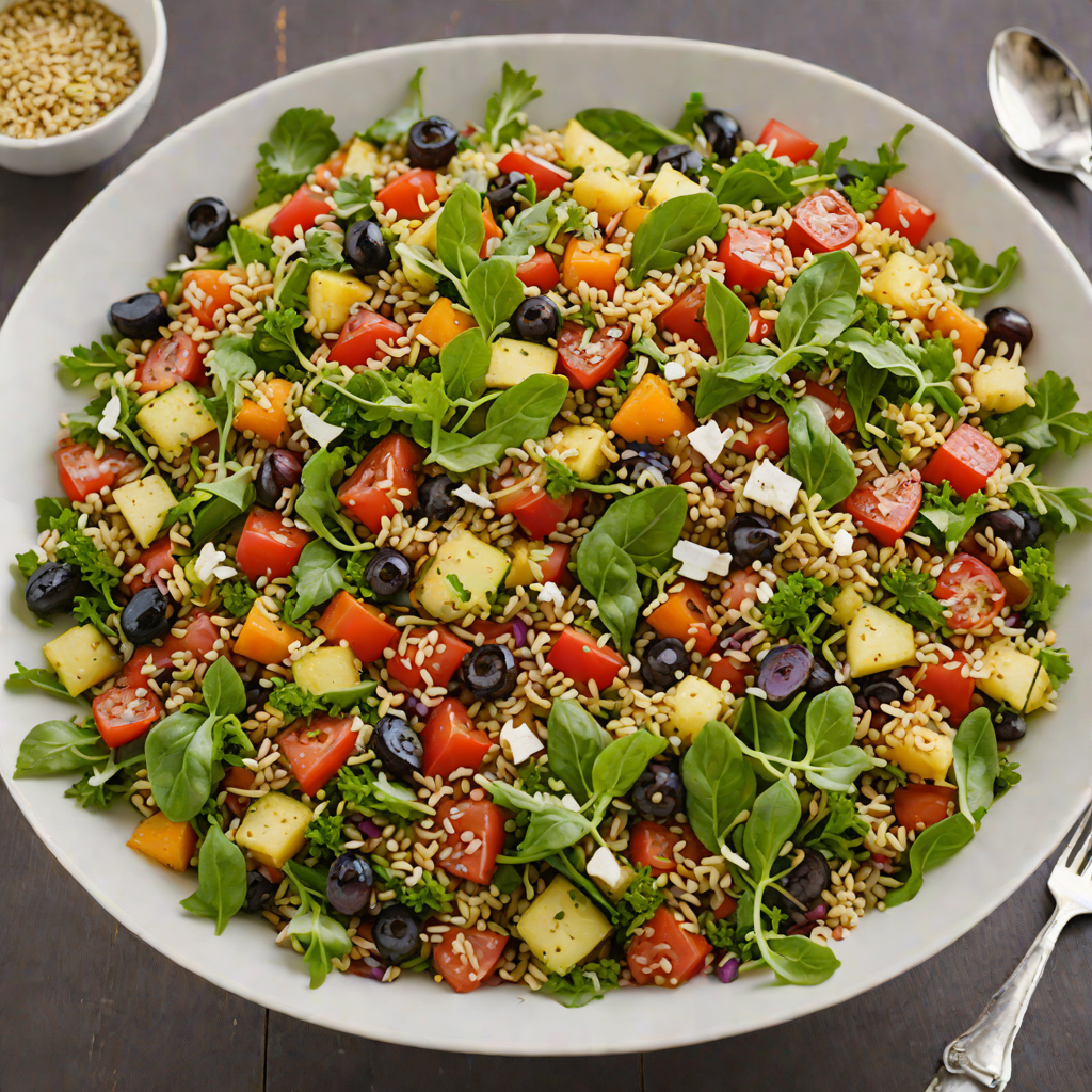 Fire-Roasted Vegetable and Quinoa Salad with Garnish