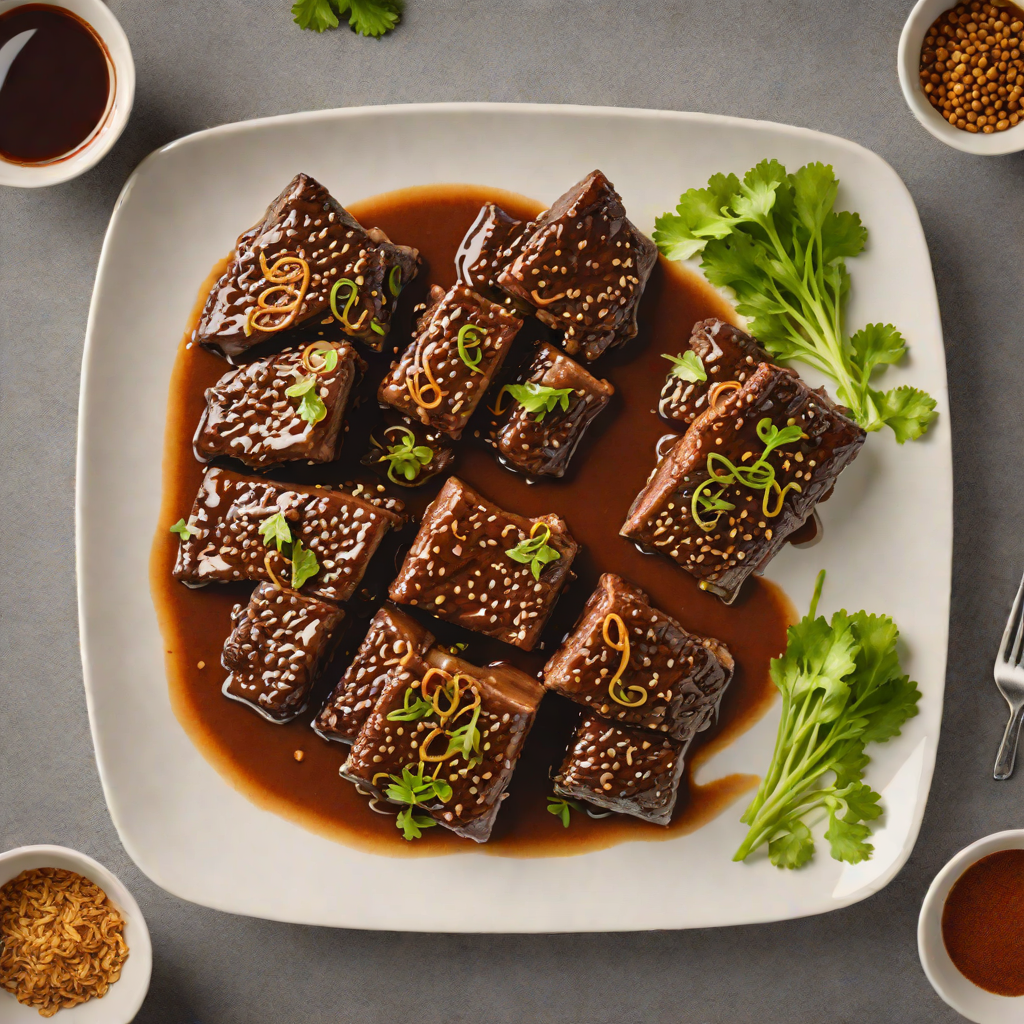 Korean-Style Braised Beef Short Ribs with Soy-Ginger Glaze