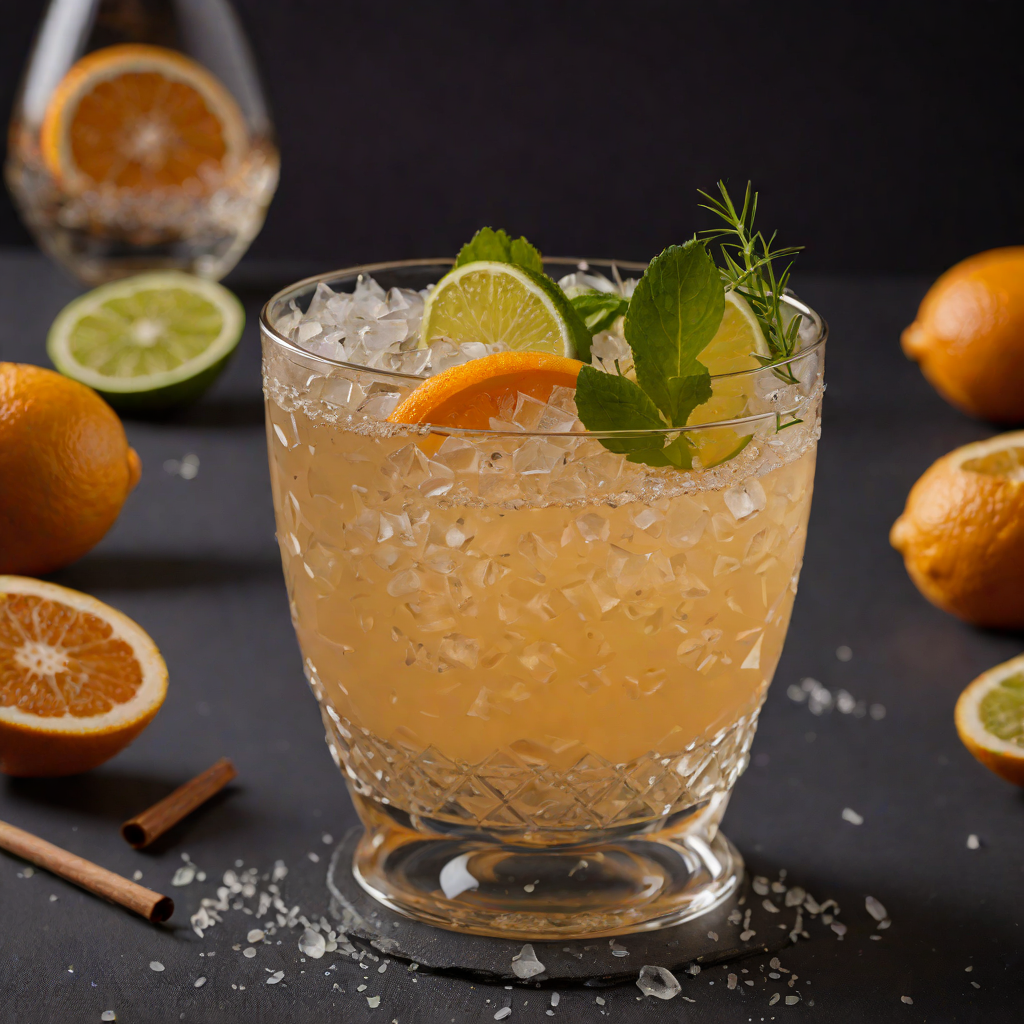 Citrus-Spiced Mezcal Cocktail with Smoked Sea Salt Rim