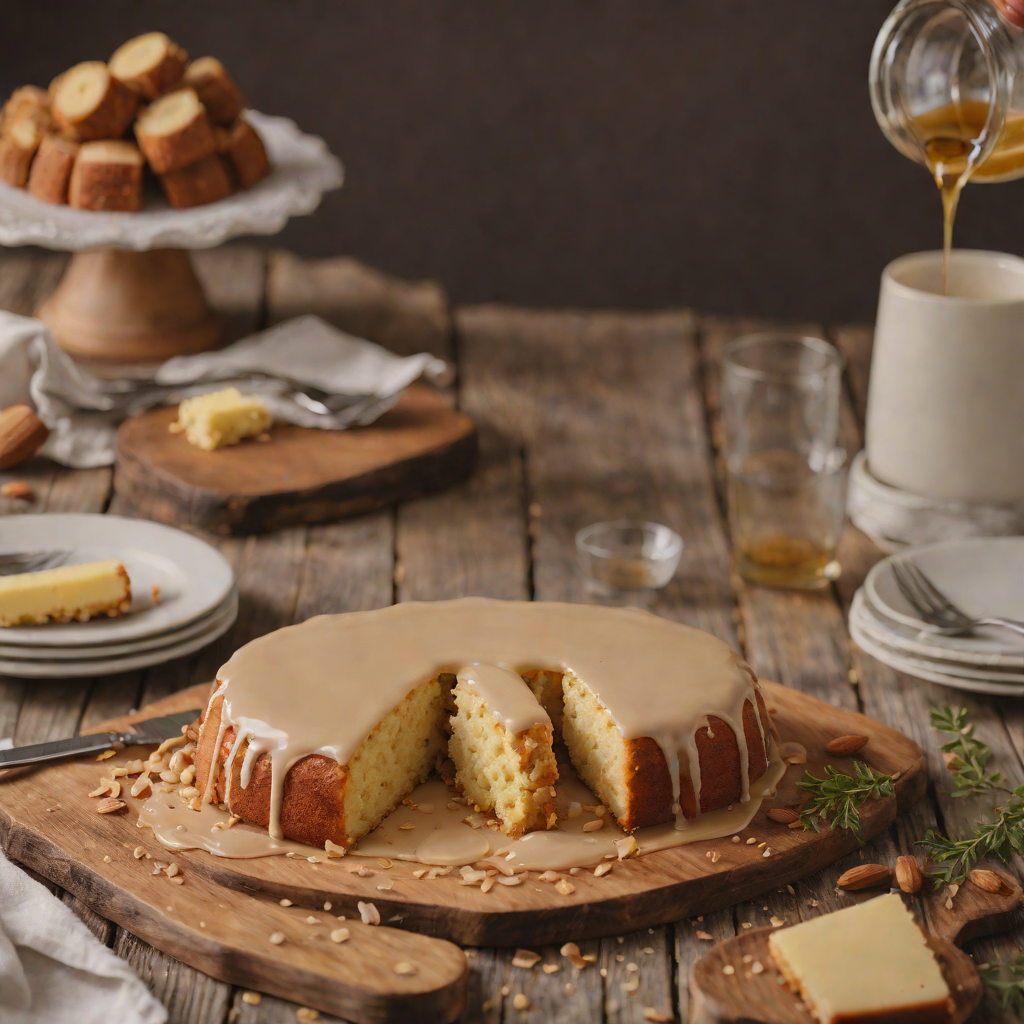One-Bowl Vanilla Almond Cake with Brown Butter Glaze