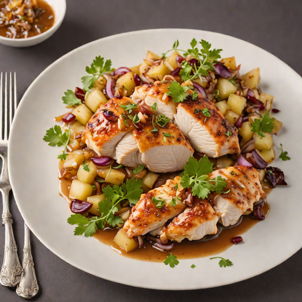 Pan-Seared Chicken with Caramelized Onion and Apple Relish