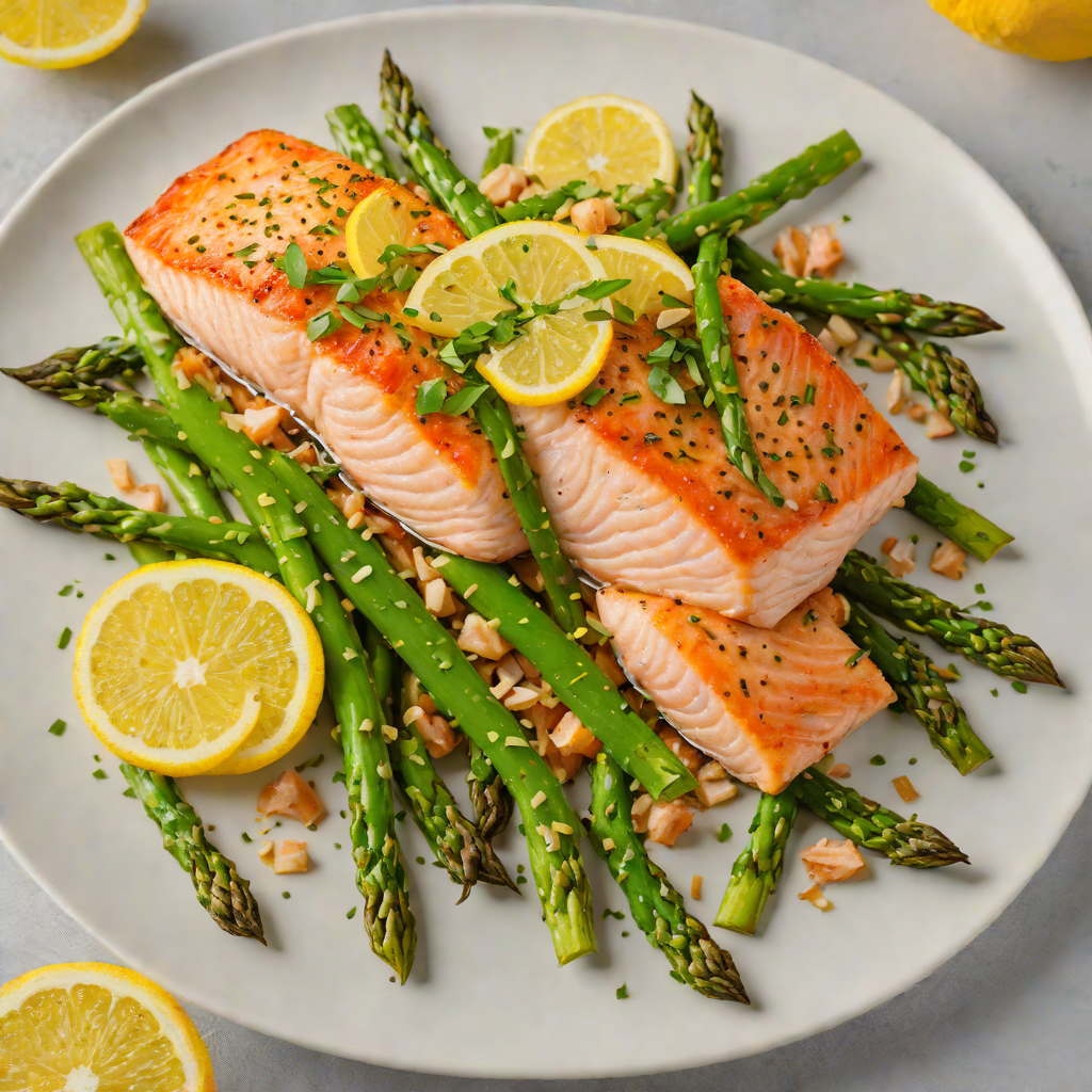 Lemon-Ginger Salmon with Sautéed Asparagus